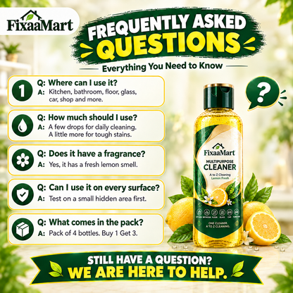 FixaaMart Multipurpose Cleaner | Lemon Fresh – { Pack of 4 }